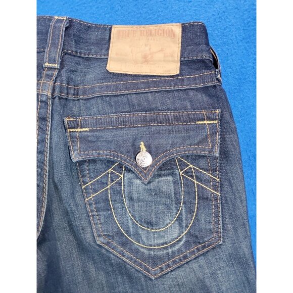 Vintage True Religion Joey Dark Wash Bootcut Jeans Flair Leg Men's Size 30 - Picture 11 of 16